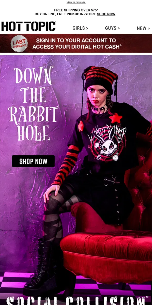 Email from Hot Topic. Twisted new pieces for a Mad Tea Party 🎩 🐇