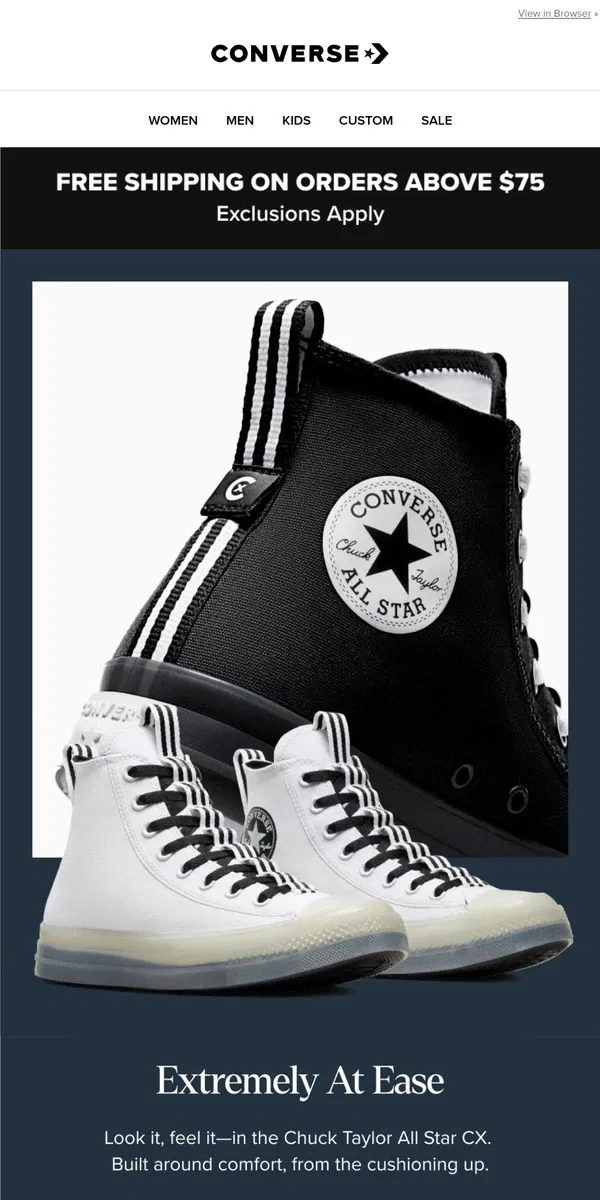 Email from Converse. Wider. Comfier. Fresh as ever.