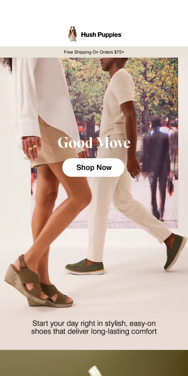 Email from Hush Puppies. Elevate Your Style and Comfort