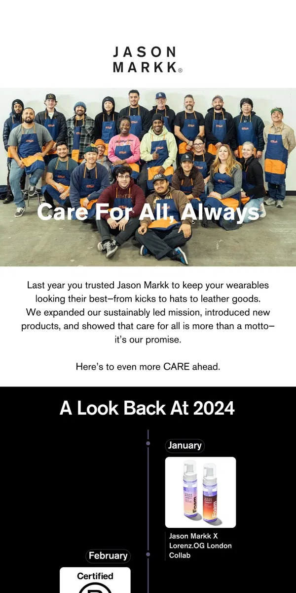 Email from Jason Markk. Fresh moments, big moves