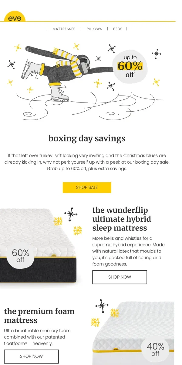 Email from Eve Sleep. ✨ magical boxing day savings inside ✨