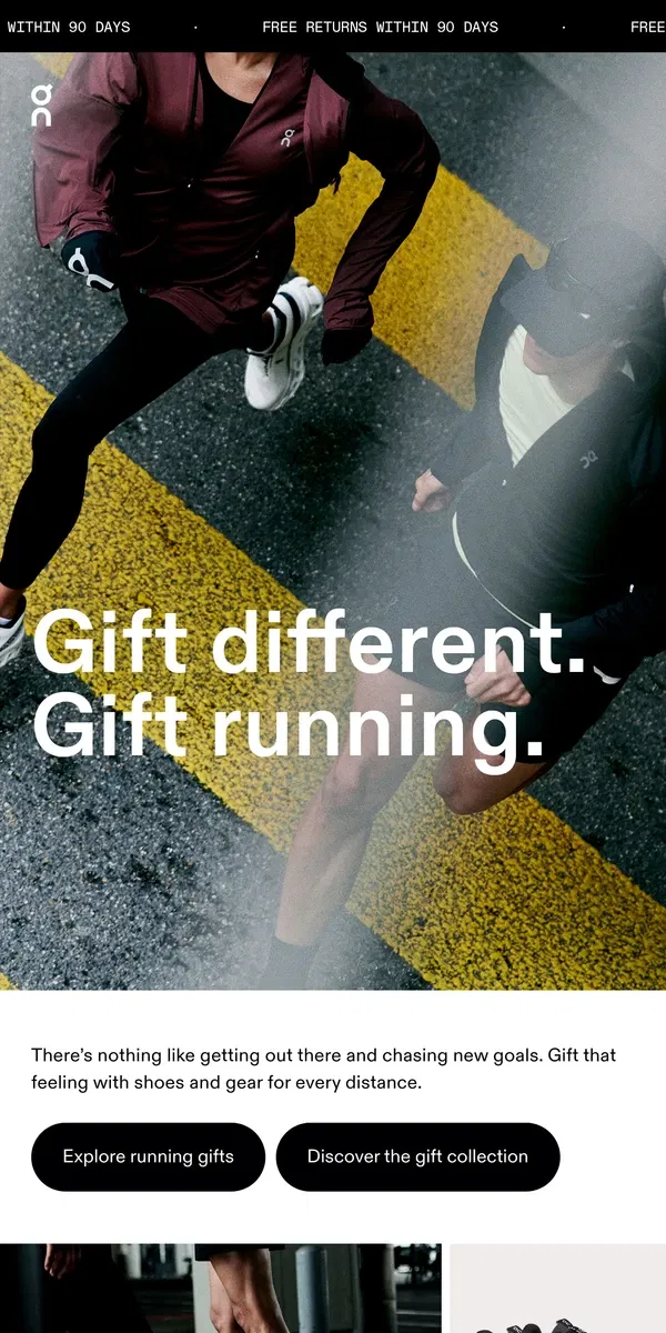 Email from On. ☁️ Say it with running gifts