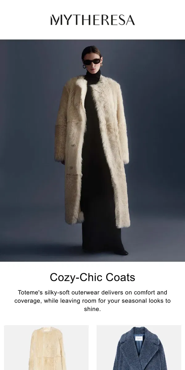 Email from Mytheresa. Shearling season is here