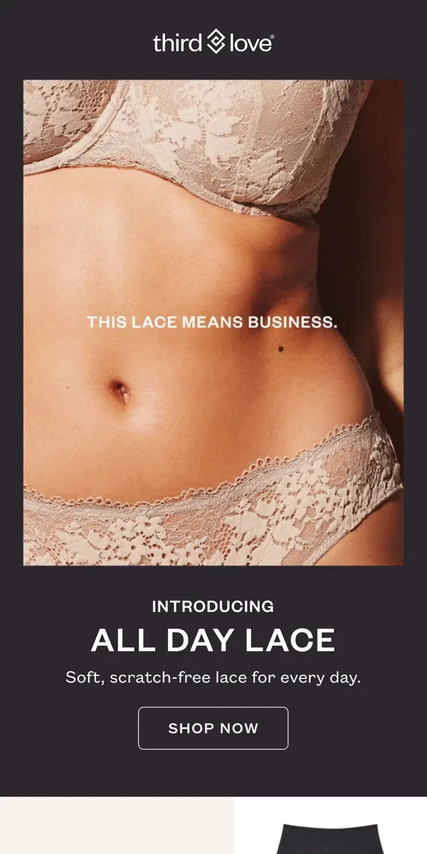 Email from ThirdLove. NEW All Day Lace