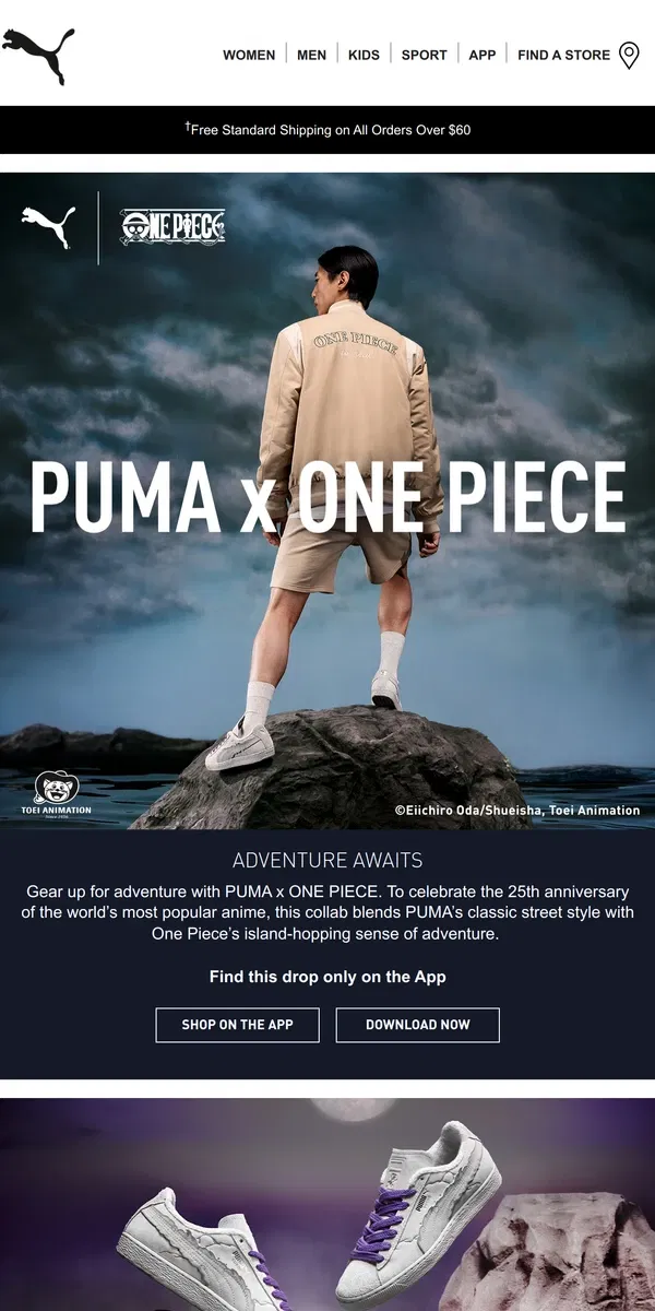 Email from Puma. PUMA x ONE PIECE Is Real