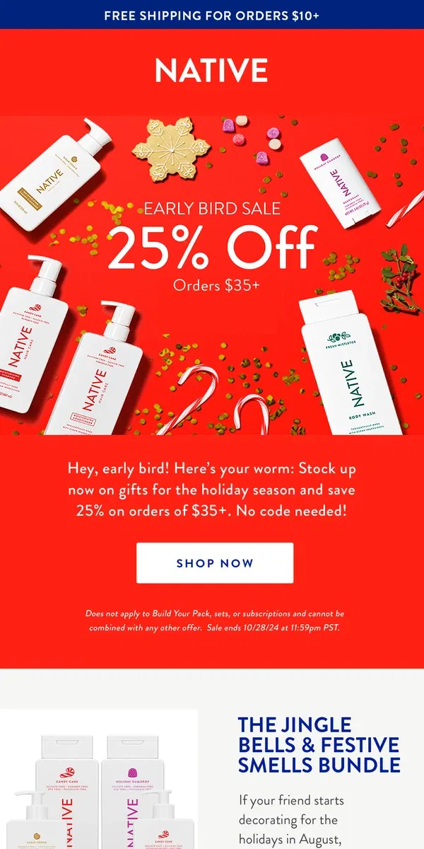 Email from Native. 25% off specially curated bundles inside!