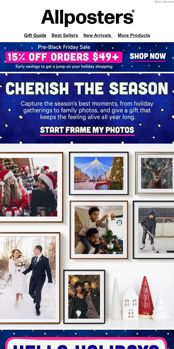 Email from AllPosters. Picture Perfect Holidays