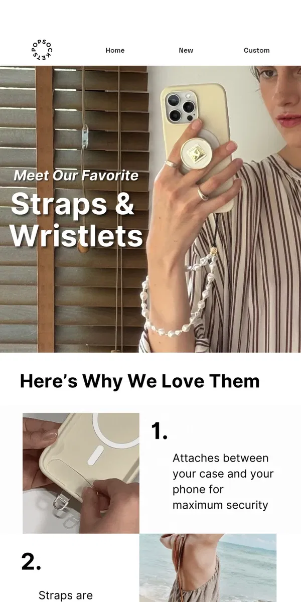 Email from PopSockets. Wristlets and straps we love 😍