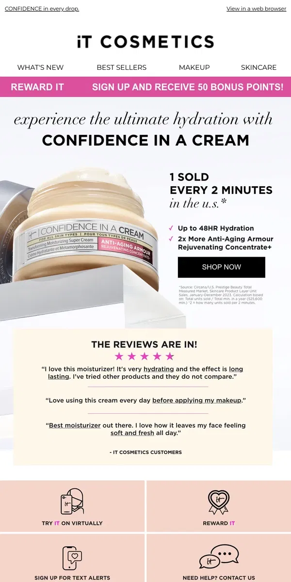 Email from IT Cosmetics. 🗣️ The cream that's got everyone talking