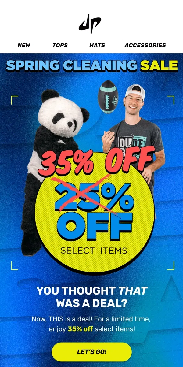 Email from Dude Perfect. This sale just got UPGRADED!