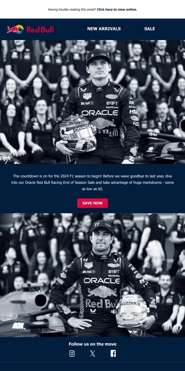 Email from Red Bull. 🌟 A season for the books 🌟