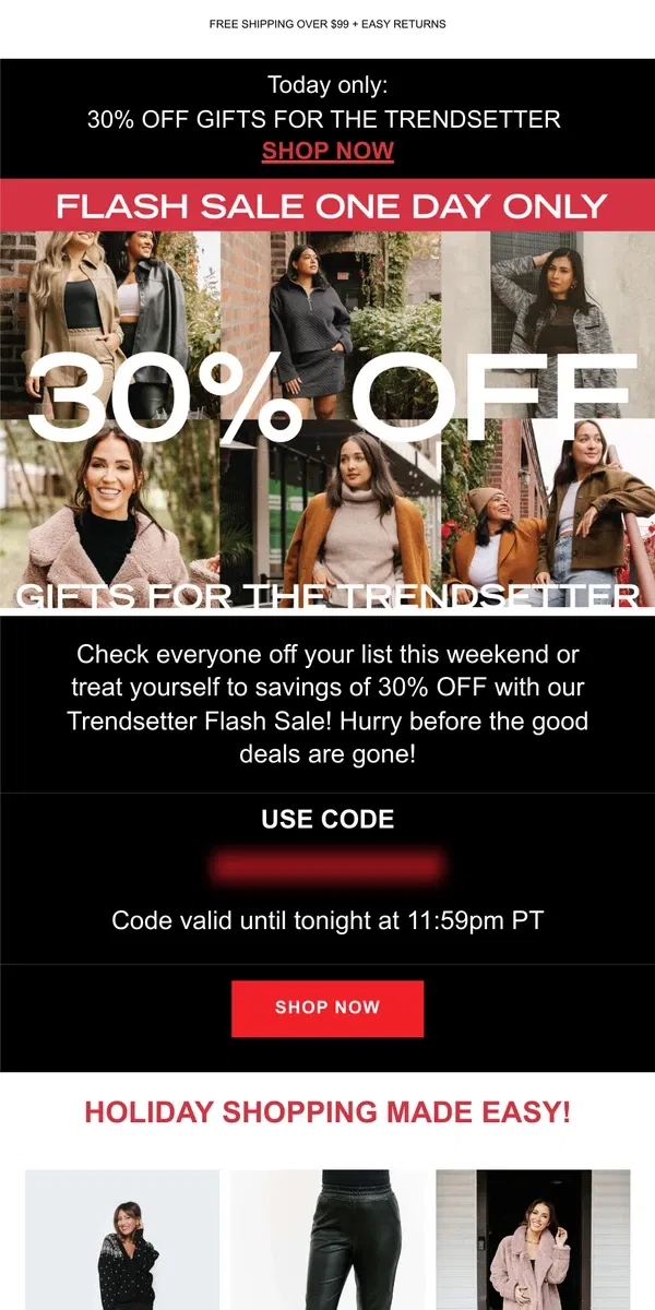 Email from Smash + Tess. 30% Off Gifts For The Trendsetter