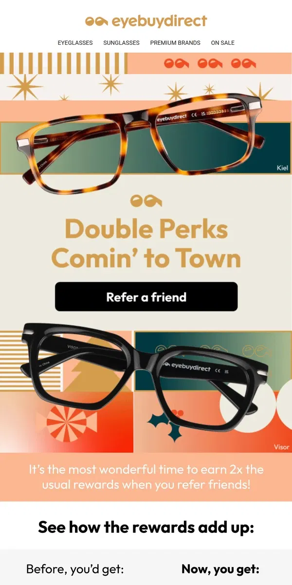 Email from Eyebuydirect. Double December 🌟🌟 