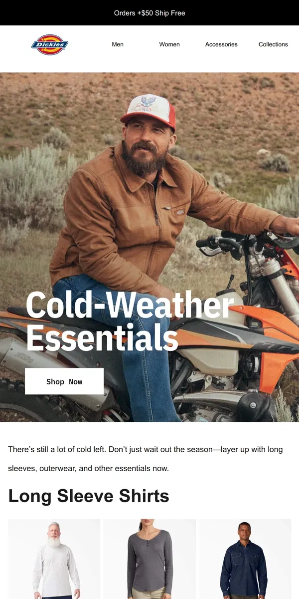 Email from Dickies. Winter’s not over yet