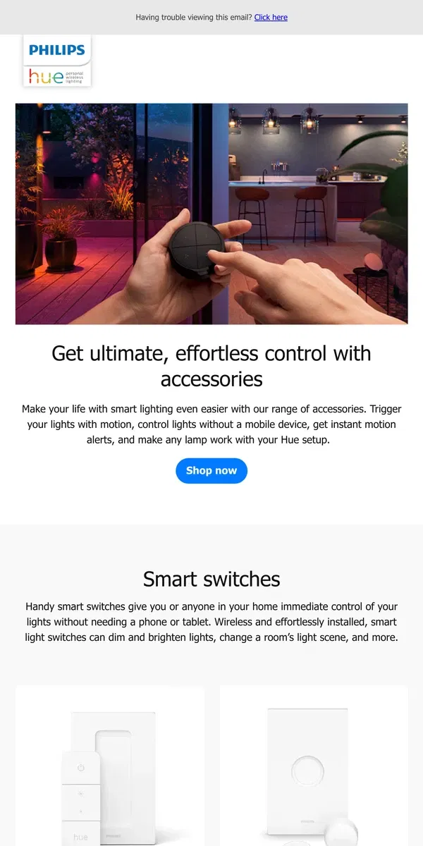 Email from Philips Hue. Customize your lights & take full control!