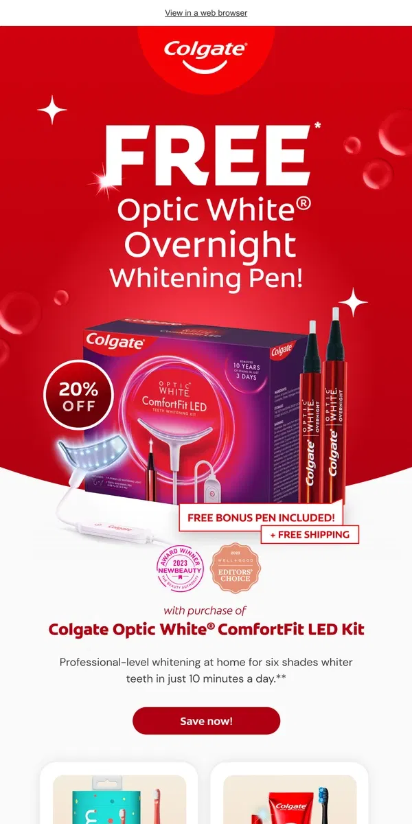 Email from Colgate. 🎁 Seize the season of free gifts + big savings 💸