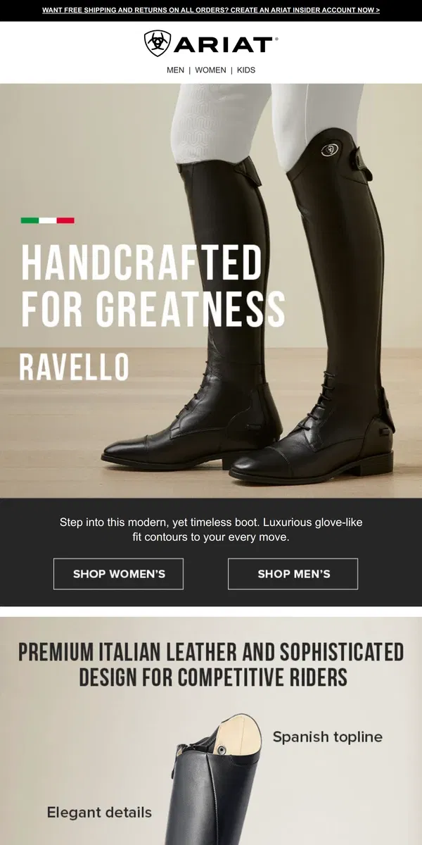 Email from Ariat. The Tall Boot Everyone's Raving About