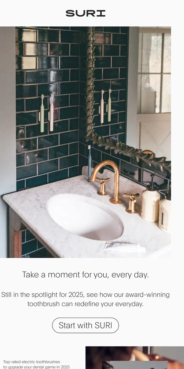 Email from SURI. "Belongs in a zen garden, not a sink"