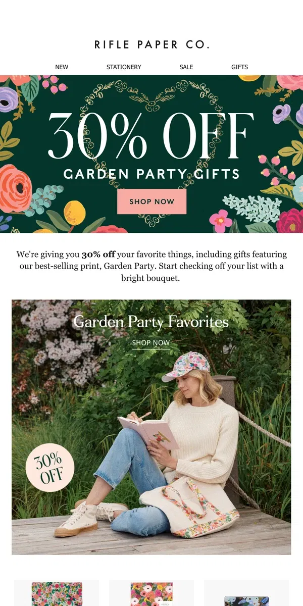 Email from Rifle Paper Co.. Gifts in Your Favorite Pattern are on Sale 🌸