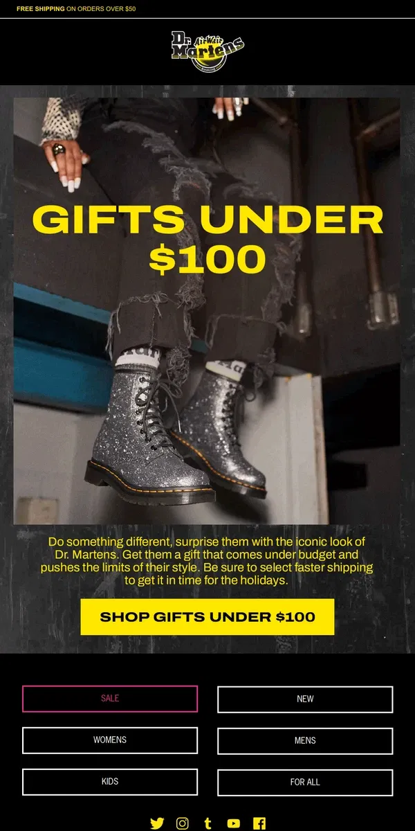 Email from Dr. Martens. Get them what they want this year