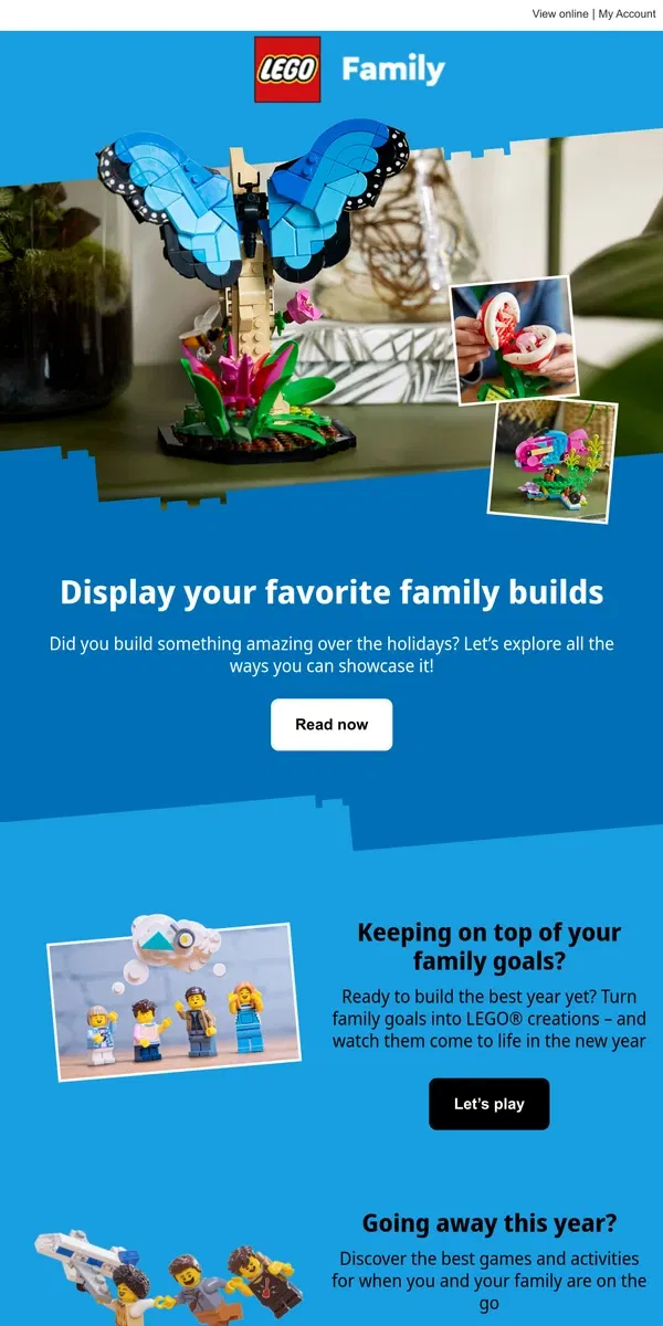 Email from Lego. Ready for your year of play?