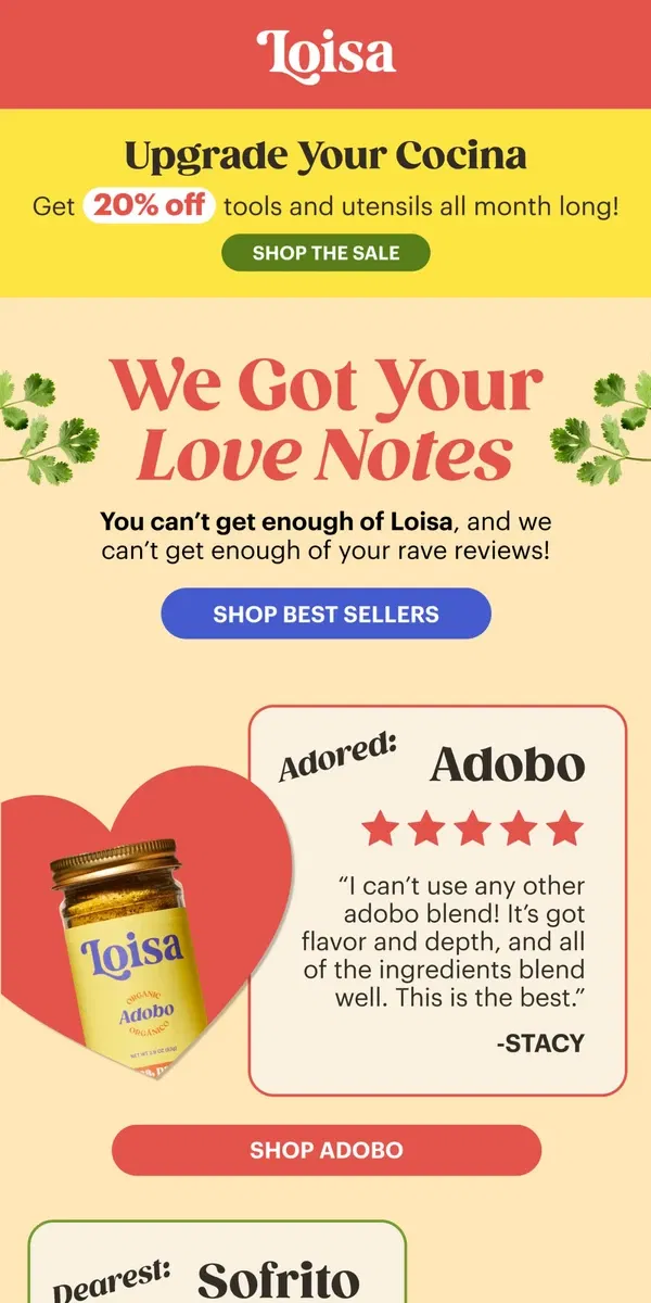 Email from Loisa. Find Your Sabor Soulmate ❤️‍🔥