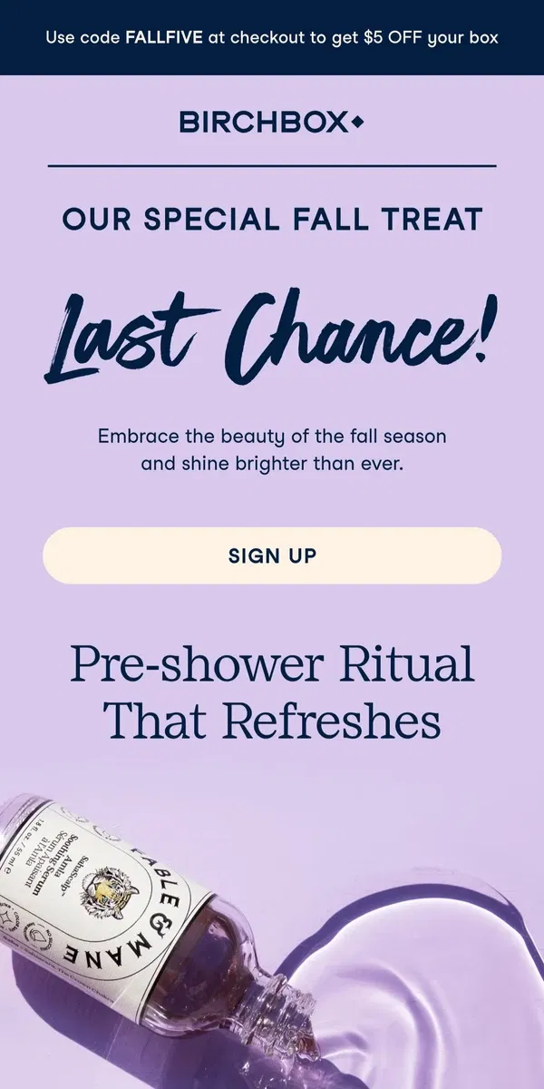 Email from Birchbox. Your Email-Exclusive Offer is Expiring ⚠️