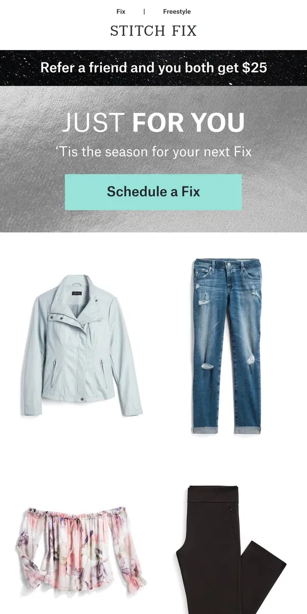 Email from Stitch Fix. Style inspo inside