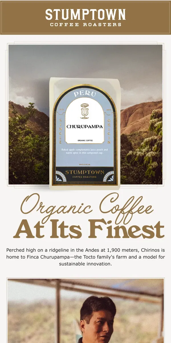 Email from Stumptown Coffee Roasters. An organic lover’s organic returns