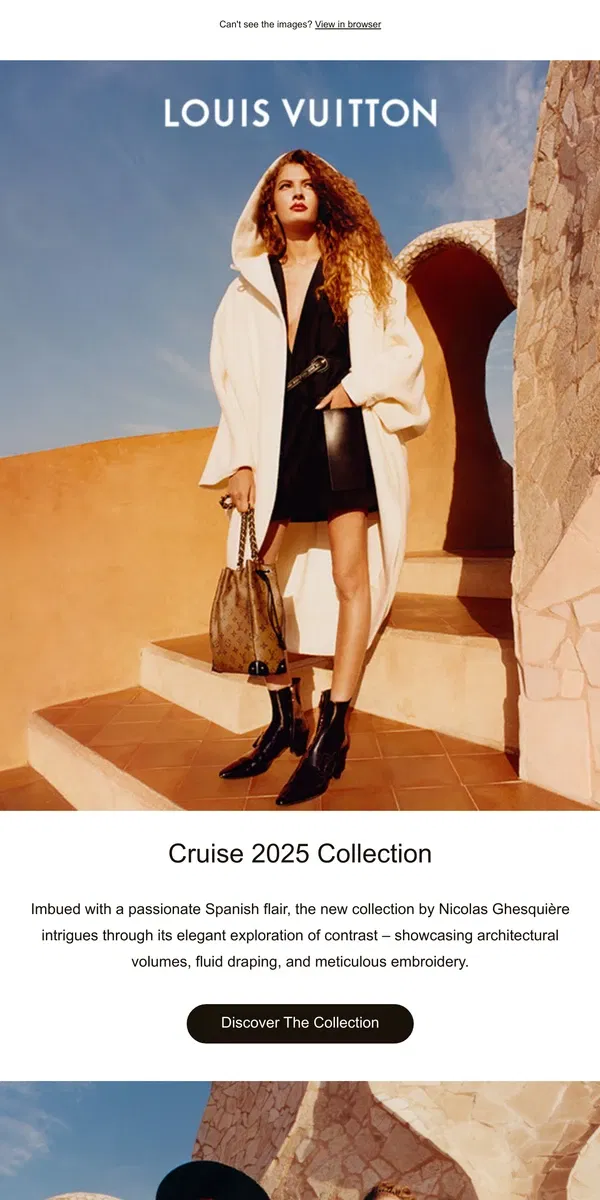 Email from Louis Vuitton. Cruise 2025 Collection