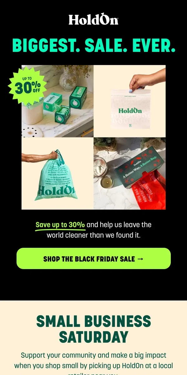 Email from HoldOn. 🚨 Biggest. Sale. Ever 🚨