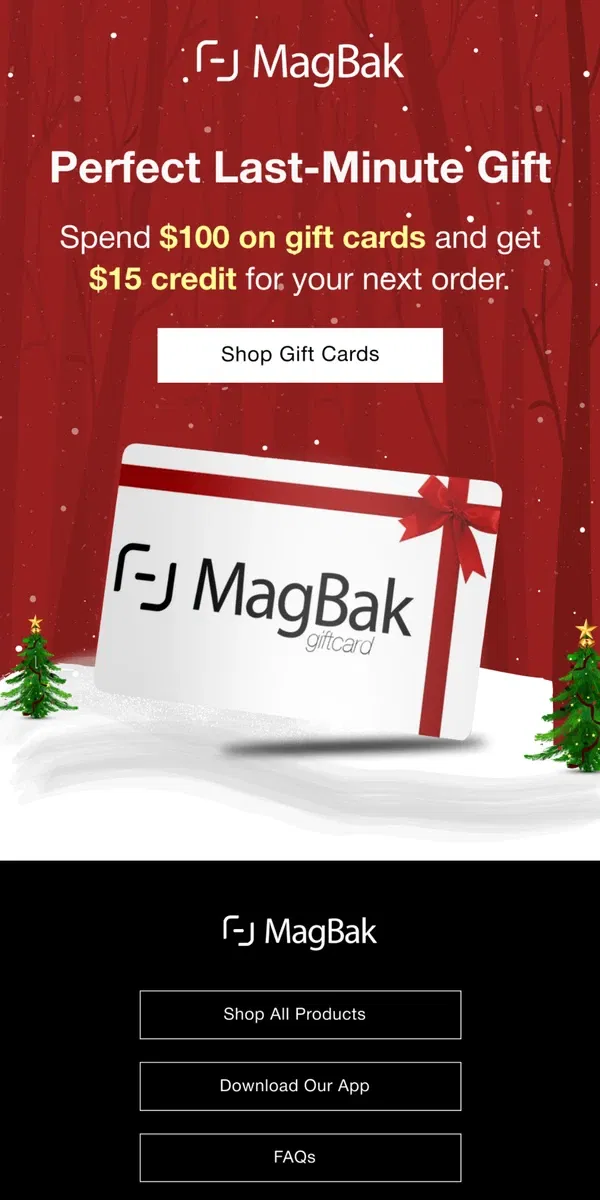 Email from MagBak. The Perfect Gift Is Here! 💌