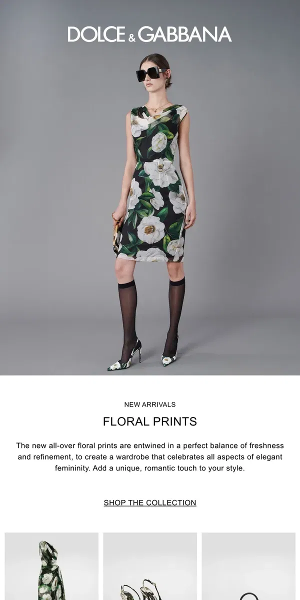 Email from Dolce & Gabbana. New floral interpretations