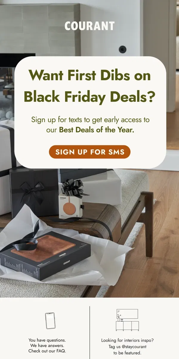 Email from Courant. Want Early Access to Black Friday Deals?