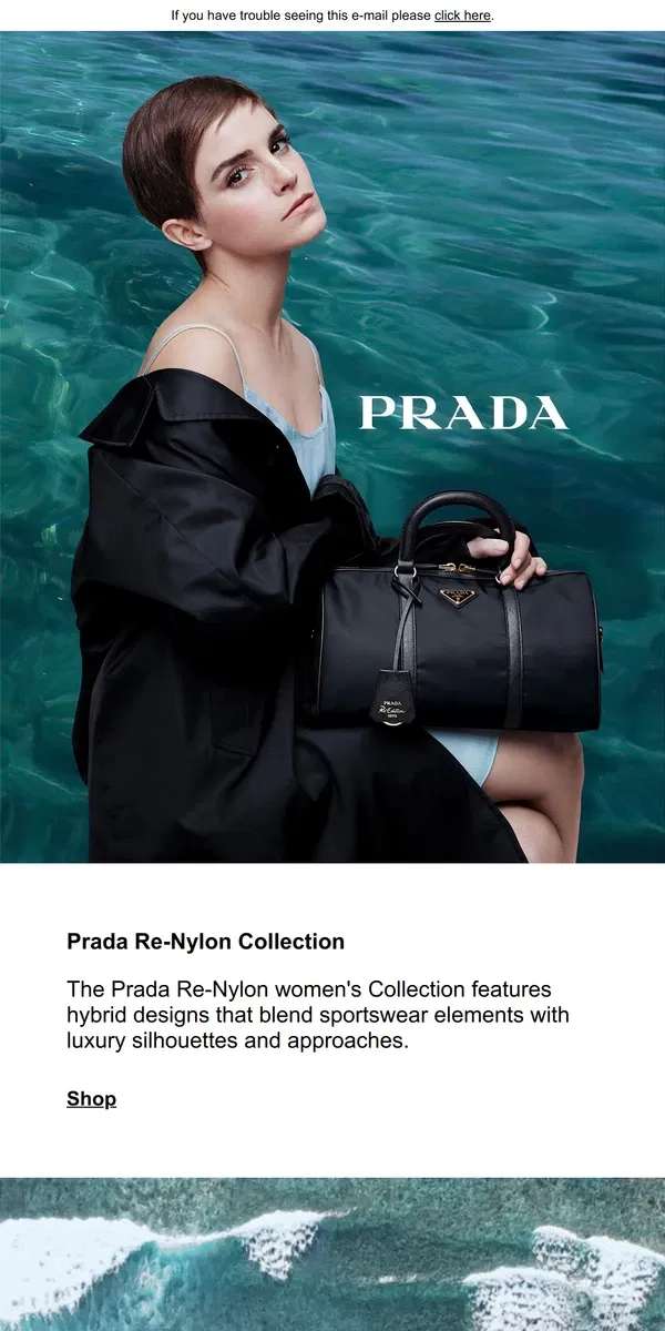 Email from Prada. Prada Re-Nylon