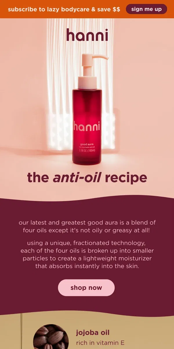 Email from hanni. what makes good aura so... good?