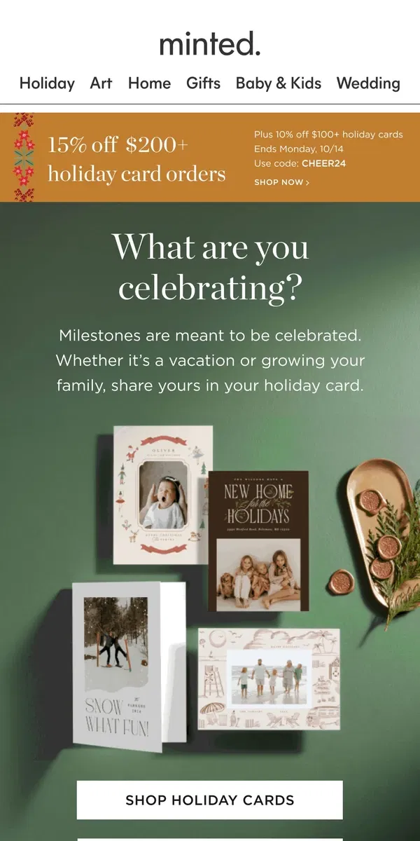 Email from Minted. Special announcement this holiday season?