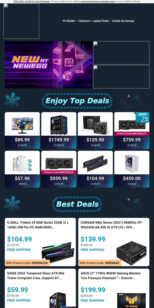 Email from Newegg. Just $759.99! XFX SPEEDSTER MERC310 Radeon RX 7900 XT 20GB GDDR6 PCI Express 4.0 x16 Video Card 🔥