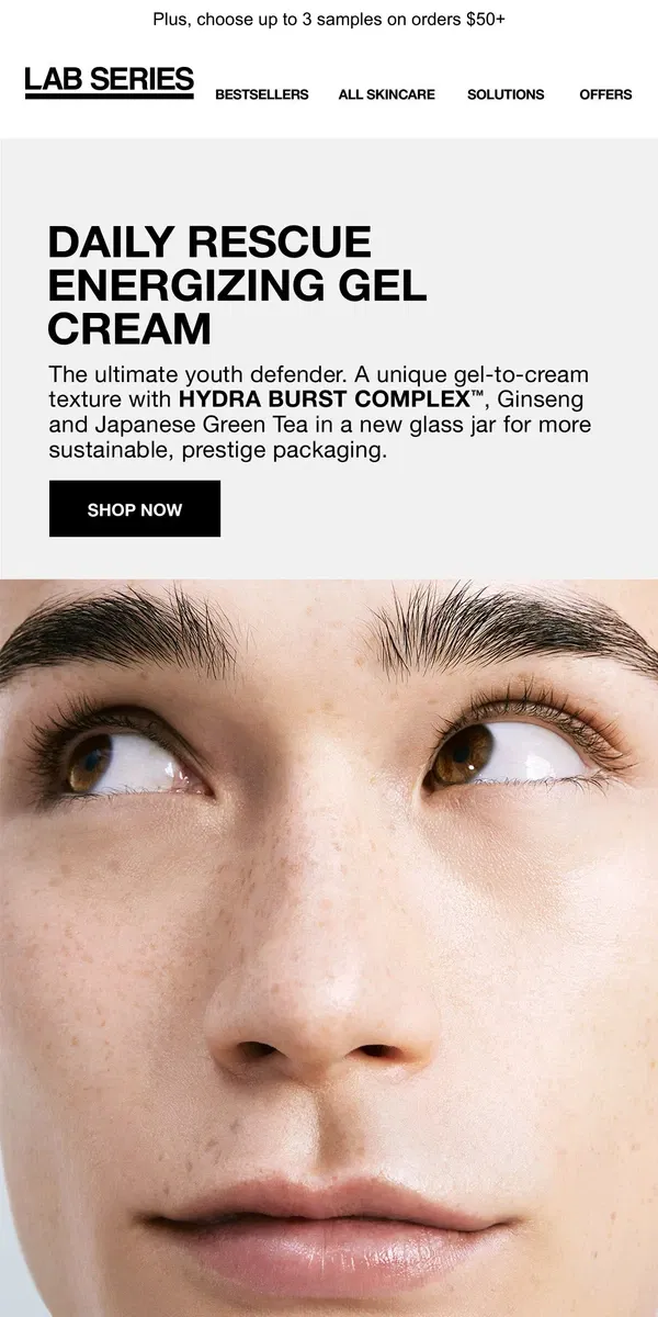 Email from Lab Series. This gel cream is the ultimate youth defender!