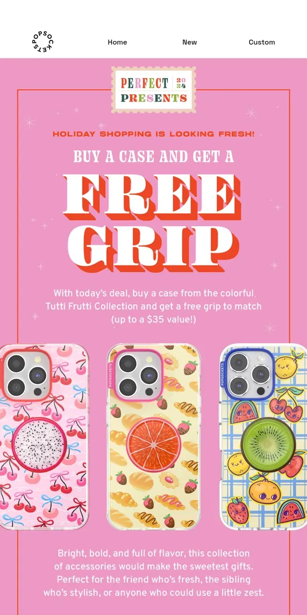 Email from PopSockets. 🍓 Sweet Deal Alert: Buy A Case, Get A Grip!