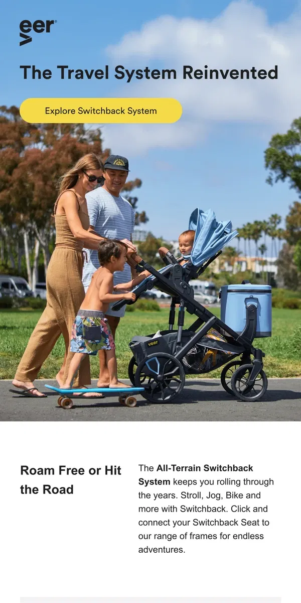 Email from Veer. No other stroller can do all this