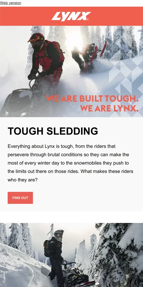 Email from Lynx. We are Lynx. This is our Tribe.