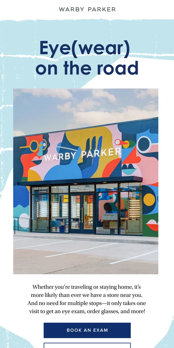 Email from Warby Parker. Wherever your holidays take you