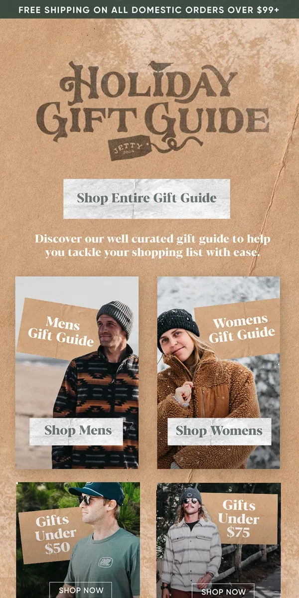 Email from Jetty. Holiday Guide Guide + FREE Gift with purchases*