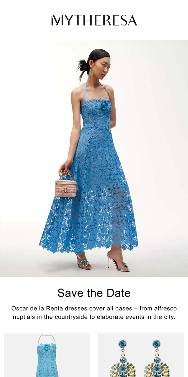 Email from Mytheresa. Secure best-dressed wedding guest status