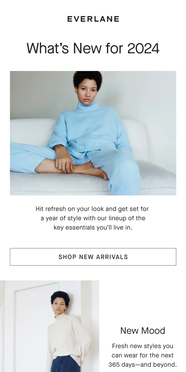 Email from Everlane. The 2024 Essentials You Need