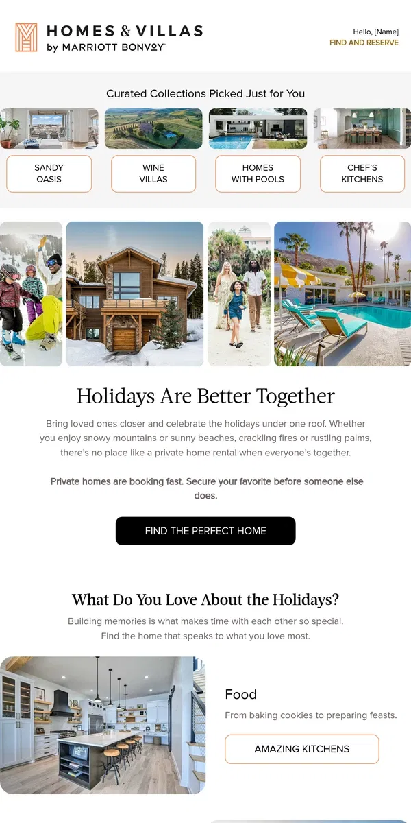 Email from Marriott Bonvoy. The key to a stress-free holiday