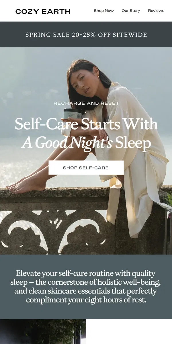 Email from Cozy Earth. Unlock A Perfect Night's Sleep