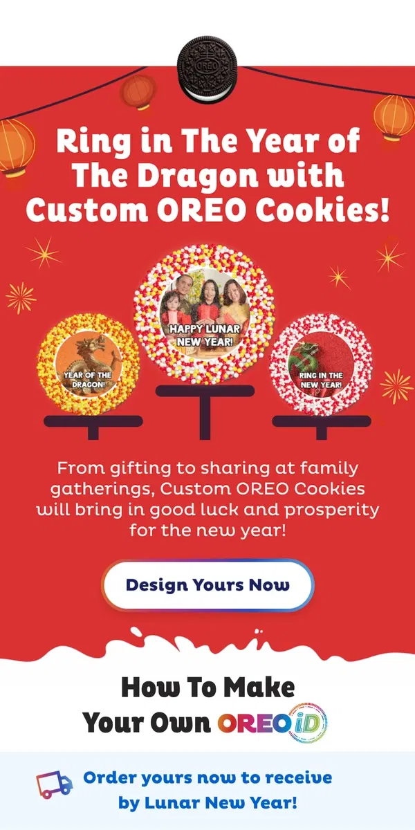 Email from OREO. Ring in the Lunar New Year with OREOiD! 🐉🧧✨