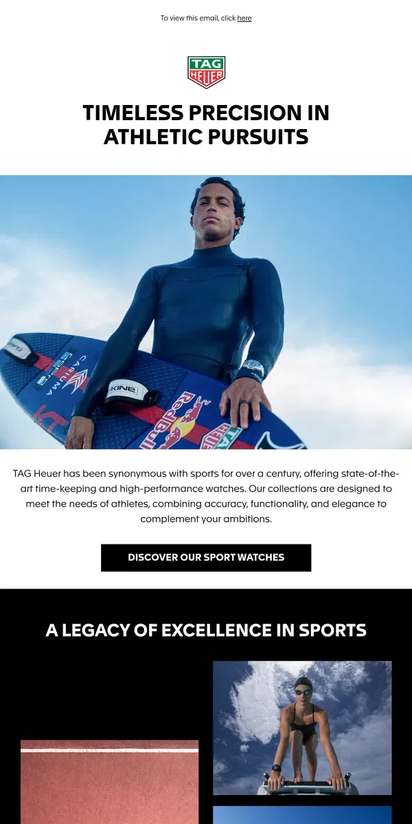 Email from TAG Heuer. Push limits with TAG Heuer